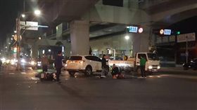 新北,泰山,車禍,逆向,搶黃燈,泰林路,新北大道。翻攝畫面