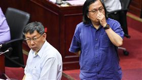 台北市長柯文哲、都發局長林洲民。 （圖／記者林敬旻攝）