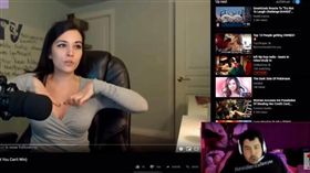 男生第一眼會直盯正妹的胸部嗎？英國一名知名實況主「greekgodx」表示，他認為自己是一名自我管理優良的男性，因此他用眼動追蹤實驗，挑戰不看正妹胸部，沒想到他卻一秒破功，讓他直喊「FxxK！」（圖／翻攝自YouTube《Greekgodx》）