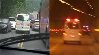 護送花蓮命危嬰　最暖警民開道畫面曝