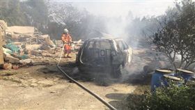 桃園,觀音區,山區,休旅車,焦屍（圖／翻攝畫面）