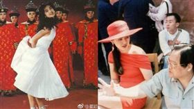 29年前豔照出土！王祖賢故宮扮夢露　後面小咖竟是「她」（圖／翻攝自瞿穎微博）  