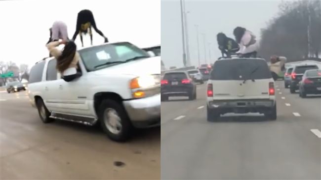 2妹車頂狂抖蜜臀！老司機慢速賞奇景