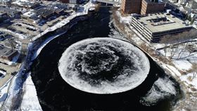 美國,冰盤,緬因州,冰塊／CityofWestbrook推特