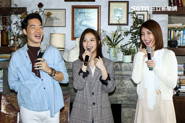 福斯台灣原創影集「愛的廣義相對論」，演員楊謹華、宋芸樺、許時豪出席。（記者林士傑/攝影）