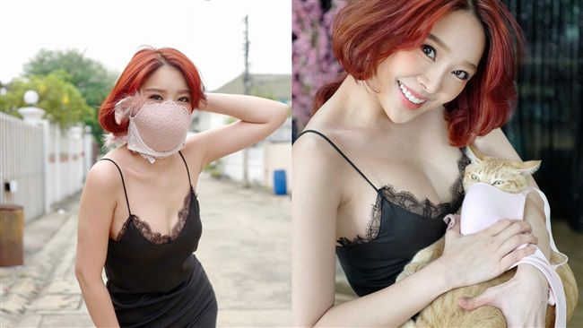 女星性感胸罩遮口鼻　網驚滿滿奶香味