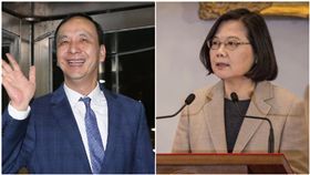 朱立倫,蔡英文,總統(圖/中央社、翻攝自蔡英文臉書)