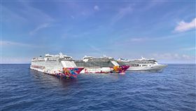 雲頂集團兩艘豪華郵輪將來台雲頂郵輪集團17日宣布，可載1800多人的星夢郵輪「探索夢號」，3月將首次以基隆為母港首航；7月時可載3300多人的「世界夢號」也將首度來台。（雲頂郵輪集團提供）中央社記者汪淑芬傳真　108年1月17日