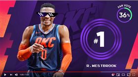 ▲威斯布魯克的低級失誤登上『俠客真烏龍』。（圖／翻攝自NBA on TNT）