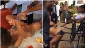 美國,餐廳,裸露,瘋狂,下體（圖／翻攝自liveleak）
