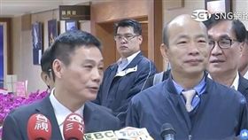 韓國瑜備詢前與議長許崑源會面,直播