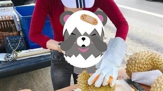 「北半球」掉出來？榴槤妹好「胸」