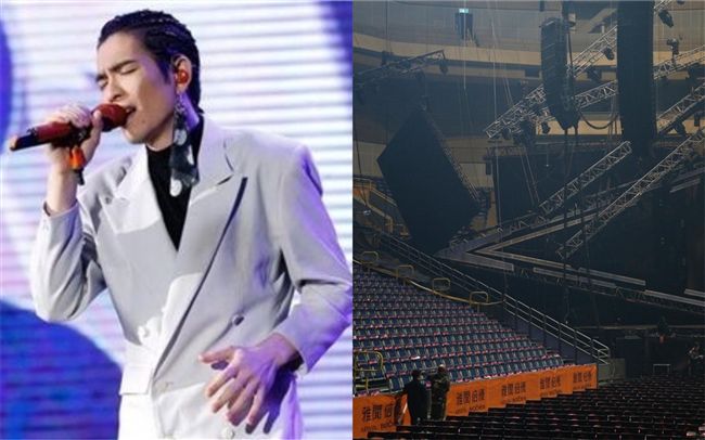 螢幕突掉落！蕭敬騰宣布「演唱延遲」