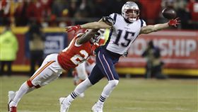 ▲愛國者Chris Hogan在下半場的達陣。（圖／美聯社／達志影像）