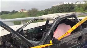 彰化溪湖橋火燒車／翻攝畫面