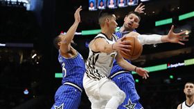 ▲林書豪切入魔術禁區。（圖／美聯社／達志影像）