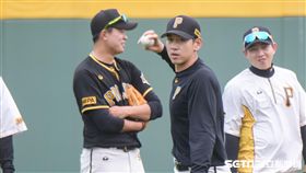 韓職聯隊投手李帶溵 圖／記者林敬旻攝