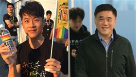 焦糖哥哥，郝龍斌（合成圖／中央社，臉書）