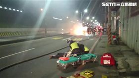 新北市,蘆洲,環堤大道,車禍,火燒車,騎士,命危