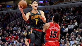 ▲林書豪（左）對公牛一戰拿下15分。（圖／美聯社／達志影像）