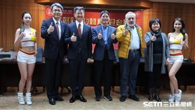 台灣運彩和體育署舉辦記者會，體育署長高俊雄和運彩總經理林博泰。（圖／記者王怡翔攝影）