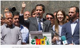 委內瑞拉政權一夕變天，反對派推倒獨裁政府。（圖／翻攝news.sky網站）