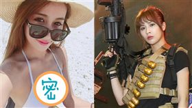 電玩展《全境封鎖 2》帥氣女特工（中）成亮點，原來是現役美女啦啦隊員。（圖／記者林士傑攝影）