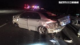 國1民雄段連環車禍　1人無生命跡象