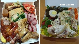 肉滿到看不見白飯　三寶飯只賣100