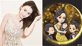 張柏芝與三個小孩/翻攝自微博