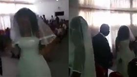 小三亂入搶婚？「白紗女」失控崩潰大吼　新娘看傻眼不敢動
圖翻攝自推特NKOKHI