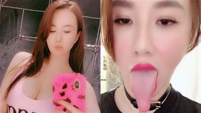 吐完詭異長舌後…女星自拍壓豪乳變形
