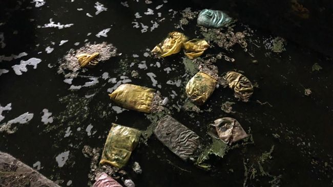 排水溝疑出現豬內臟　彰化縣派員清除
