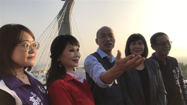 資深女星拱選總統　韓國瑜暈了回這句