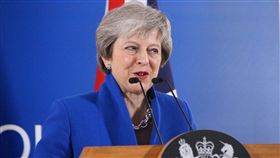 歐盟通過英國脫歐協議 梅伊挑戰國會難關歐洲聯盟成員國11月25日通過英國脫歐協議，英國首相梅伊當天在布魯塞爾舉行記者會，呼籲英國國會同意通過。中央社記者唐佩君布魯塞爾攝  107年11月26日