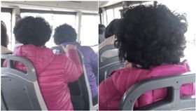 過年,燙頭髮,捲髮,髮型,公車（圖／翻攝自微博）