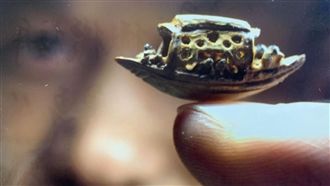 毫芒雕刻家　慶新年微雕3小豬僅毫米