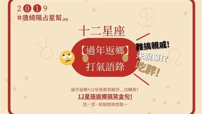 除夕團圓先看！12星座返鄉注意事項
