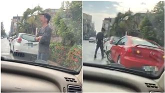 老街停車遇人肉佔位…還嗆：就撞我吧