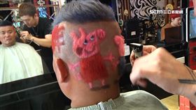 孩子瘋狂了! 豬年超狂應景頭剃