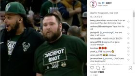 ▲球迷投進『Logo Shot』爽賺5000美金。（圖／翻攝自NBA IG）