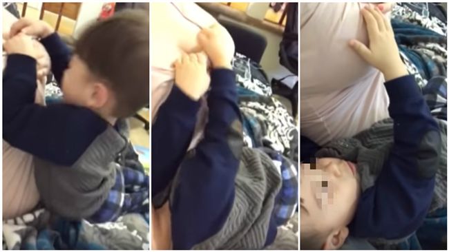 兒見巨乳「扯衣猛揉」　媽尷尬險露點