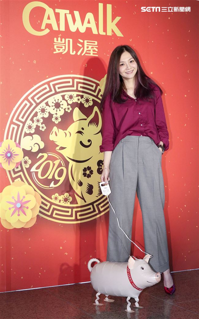 2019凱渥開春團拜，花花(張嘉雲)。（記者林士傑/攝影）