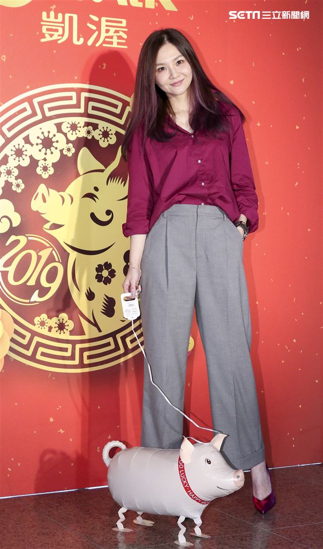 2019凱渥開春團拜，花花(張嘉雲)。（記者林士傑/攝影）