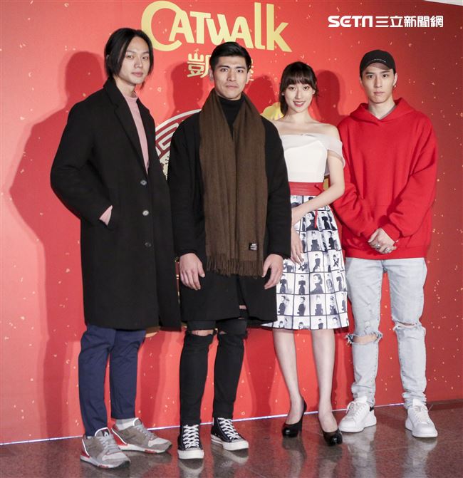 2019凱渥開春團拜，張馨比、黃庭軒、余晉、禹昊陽。（記者林士傑/攝影）