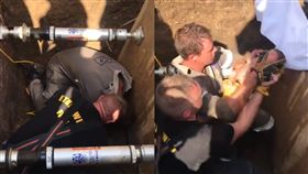 散步聽到「微弱叫聲」以為是貓！　掀水管蓋竟發現「新生嬰」被沖走（圖／推特）