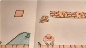 電玩《超級瑪利歐》,手繪,逐格動畫（圖／翻攝自如月二重推特）