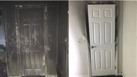 睡覺時記得關門，不幸發生火災或許能助你逃生。（圖／翻攝臉書）