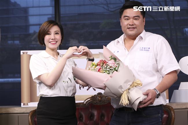 全新行腳類旅遊節目《呂讀台灣》開播記者會，主持人呂捷、王偊菁。（記者林士傑/攝影）