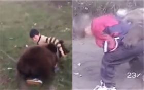 俄羅斯,小孩,戰鬥民族,熊　合成圖／梨視頻、Youtube